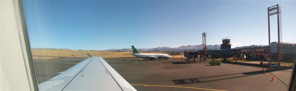 Vista do aeropuerto Balmaceda